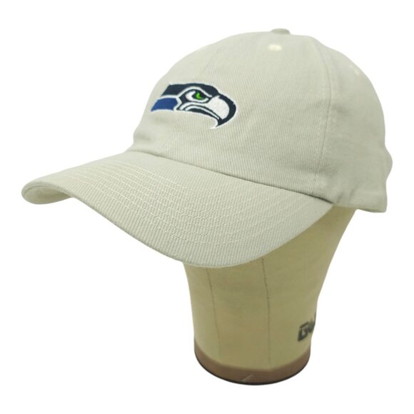 NFL Seattle Seahawks Football Adjustable Size Strapback Cap Baseball Hat Khaki - Picture 2 of 13